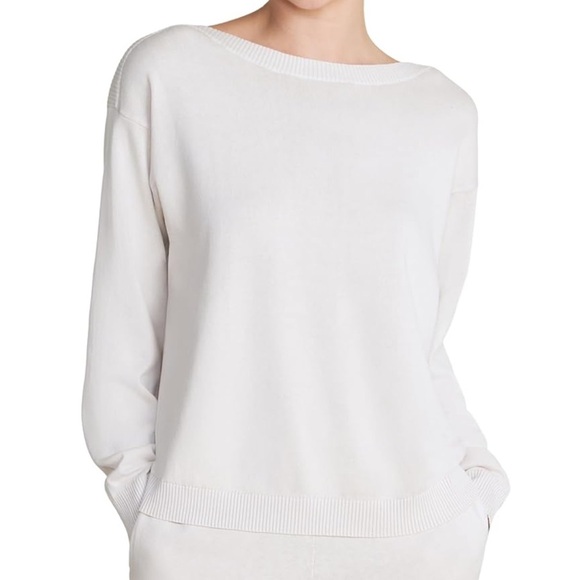 NWT Barefoot Dreams Sand Dune Sunbleached Boatneck Pullover - Picture 2 of 5